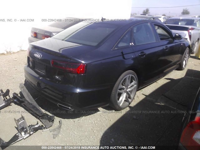 WAUHGAFC8GN057580 - 2016 AUDI A6 PRESTIGE BLUE photo 4