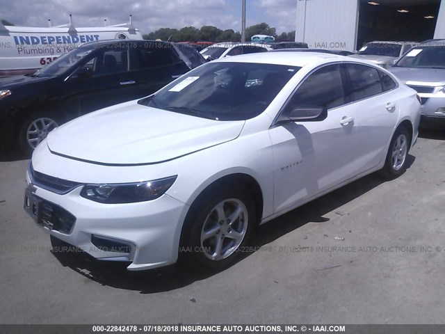 1G1ZB5ST7GF212111 - 2016 CHEVROLET MALIBU LS WHITE photo 2