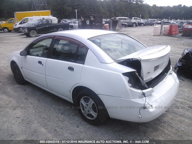 1G8AG52F53Z106971 - 2003 SATURN ION LEVEL 1 WHITE photo 3