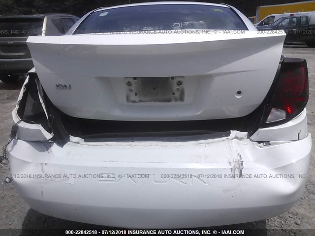 1G8AG52F53Z106971 - 2003 SATURN ION LEVEL 1 WHITE photo 6