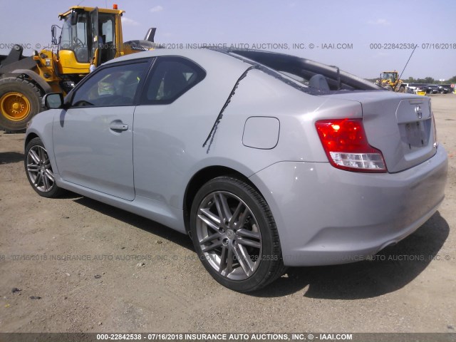JTKJF5C75B3005634 - 2011 TOYOTA SCION TC 灰色 照片 3