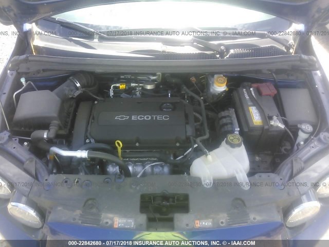 1G1JA6SG1D4257688 - 2013 CHEVROLET SONIC LS 蓝色 照片 10