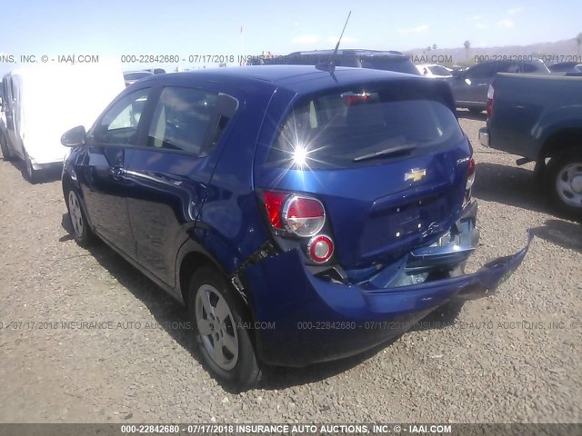 1G1JA6SG1D4257688 - 2013 CHEVROLET SONIC LS 蓝色 照片 3