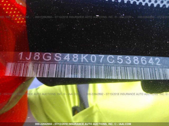 1J8GS48K07C538642 - 2007 JEEP GRAND CHEROKEE LAREDO/COLUMBIA/FREEDOM 银色 照片 9