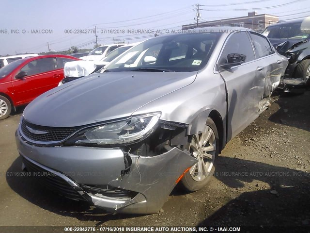 1C3CCCAB6FN639635 - 2015 CHRYSLER 200 LIMITED SILVER photo 2