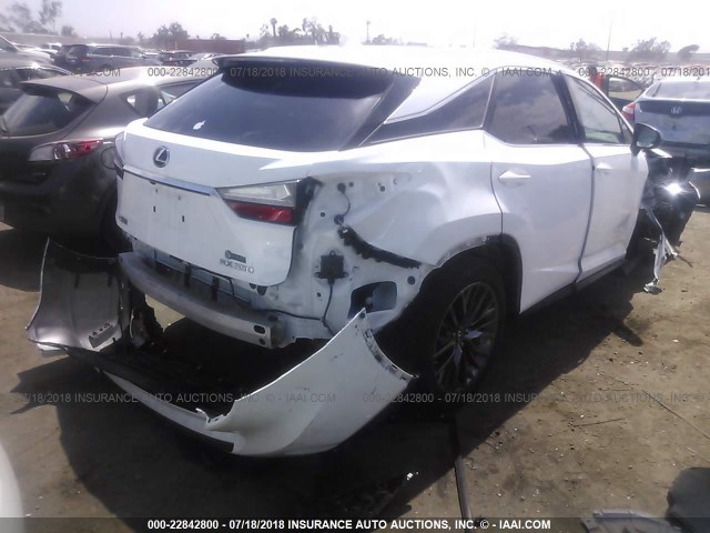 2T2BZMCA2GC007246 - 2016 LEXUS RX 350/BASE/F SPORT WHITE photo 4