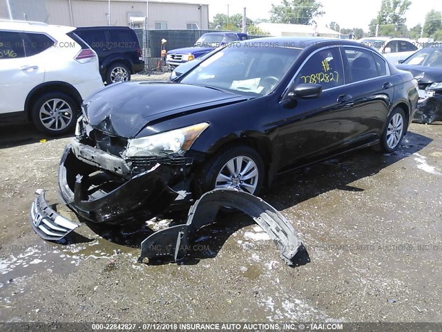 1HGCP2F79BA002062 - 2011 HONDA ACCORD EX BLACK photo 2
