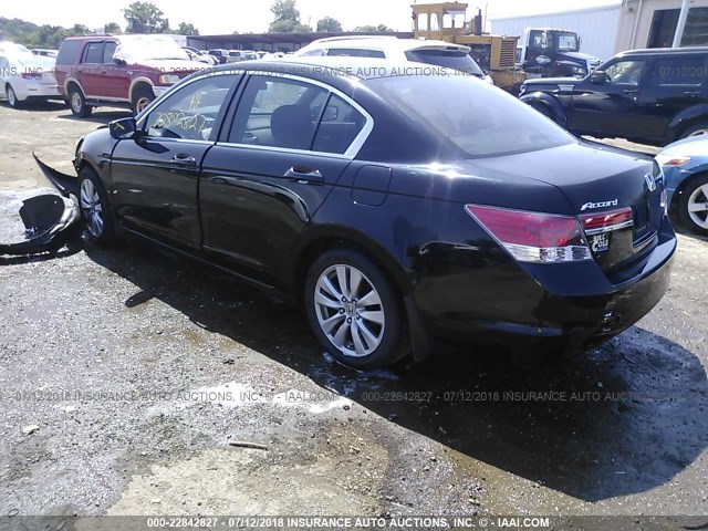 1HGCP2F79BA002062 - 2011 HONDA ACCORD EX BLACK photo 3