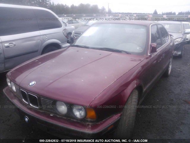 WBAHD631XNBJ71202 - 1992 BMW 525 I AUTOMATIC MAROON photo 2