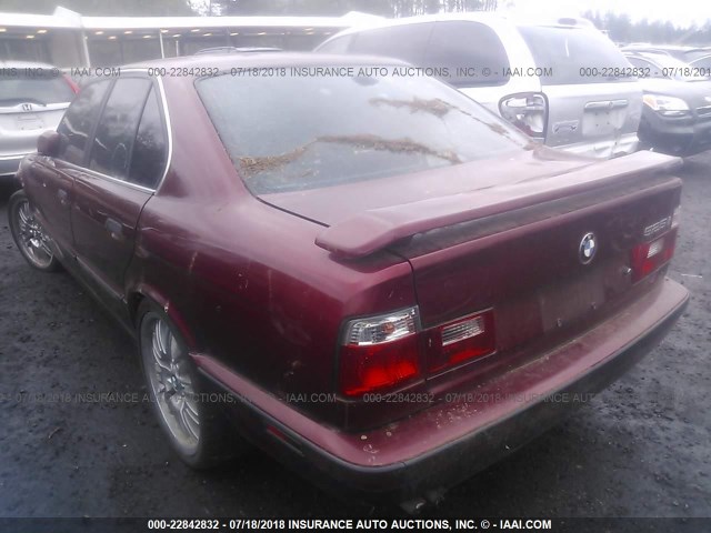 WBAHD631XNBJ71202 - 1992 BMW 525 I AUTOMATIC MAROON photo 3