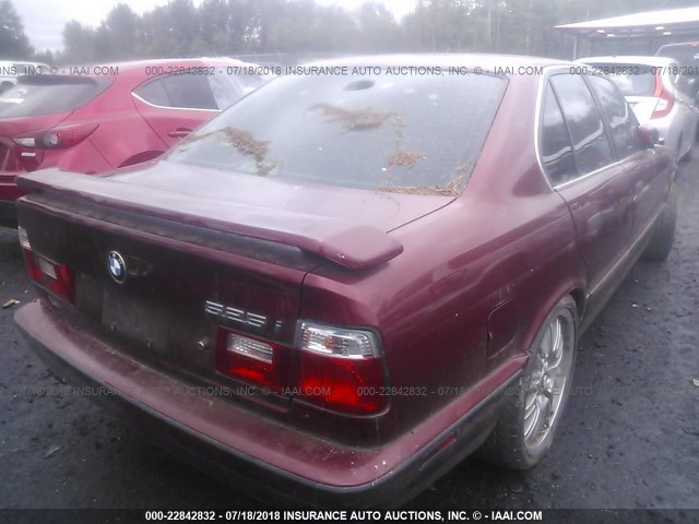 WBAHD631XNBJ71202 - 1992 BMW 525 I AUTOMATIC MAROON photo 4