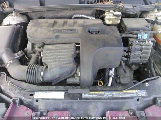 1G8AJ55FX7Z108704 - 2007 SATURN ION LEVEL 2 BURGUNDY photo 10