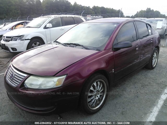 1G8AJ55FX7Z108704 - 2007 SATURN ION LEVEL 2 BURGUNDY photo 2