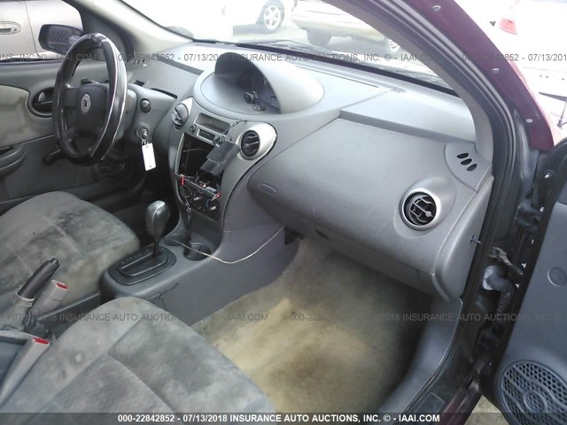 1G8AJ55FX7Z108704 - 2007 SATURN ION LEVEL 2 BURGUNDY photo 5