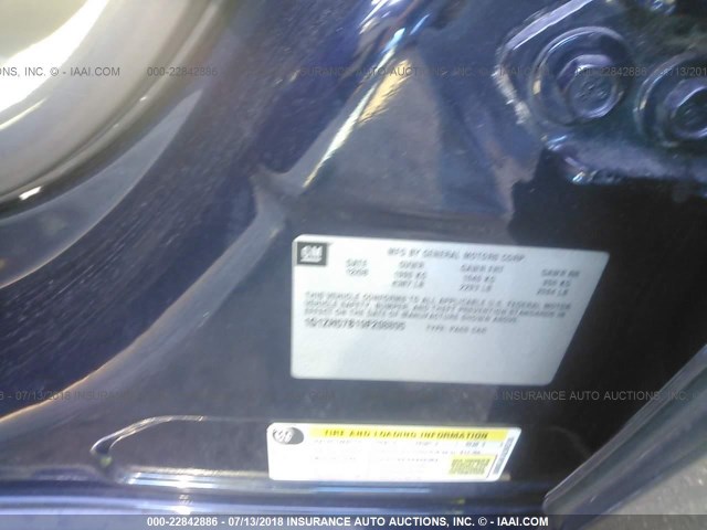 1G1ZH57B19F208895 - 2009 CHEVROLET MALIBU 1LT 深蓝色 照片 9