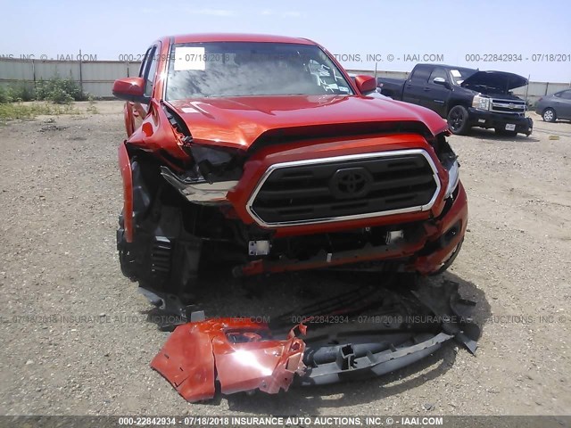 5TFCZ5AN4GX042456 - 2016 TOYOTA TACOMA DBL CAB/SR/SR5/TRD SPT/OR ORANGE photo 6