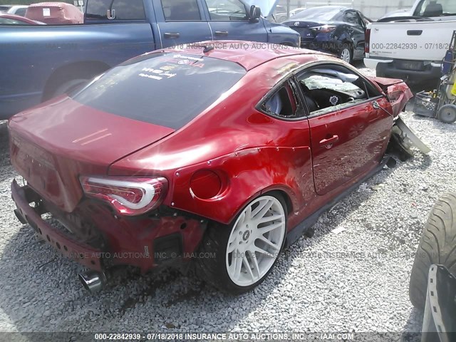 JF1ZNAA14D1704844 - 2013 TOYOTA SCION FR-S RED photo 4
