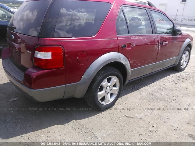 1FMDK02117GA34298 - 2007 FORD FREESTYLE SEL RED photo 4