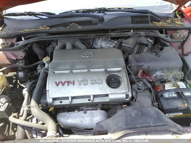 4T1CA38P24U017339 - 2004 TOYOTA CAMRY SOLARA SE/SLE წითელი ფოტო 10