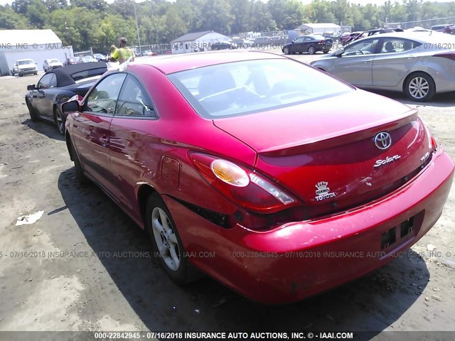 4T1CA38P24U017339 - 2004 TOYOTA CAMRY SOLARA SE/SLE RED photo 3