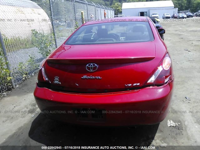 4T1CA38P24U017339 - 2004 TOYOTA CAMRY SOLARA SE/SLE წითელი ფოტო 6
