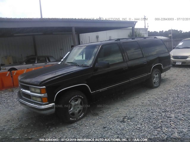 3GNEC16R0XG268312 - 1999 CHEVROLET SUBURBAN C1500 BLACK photo 2