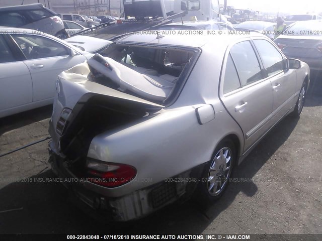 WDBJF65J01B164831 - 2001 MERCEDES-BENZ E 320 Champagne photo 4