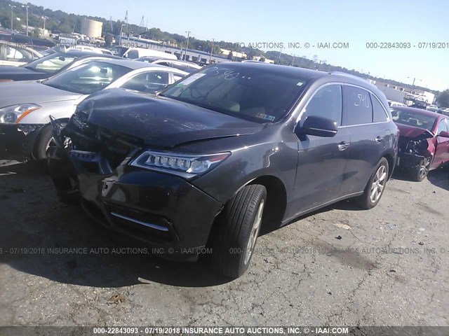 5FRYD4H85EB038999 - 2014 ACURA MDX ADVANCE 灰色 照片 2
