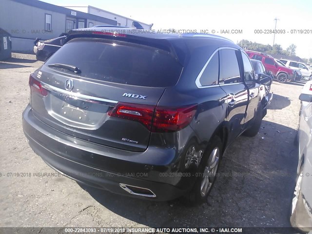 5FRYD4H85EB038999 - 2014 ACURA MDX ADVANCE GRAY photo 4