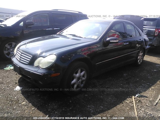 WDBRF84J73F369042 - 2003 MERCEDES-BENZ C 320 4MATIC BLACK photo 2