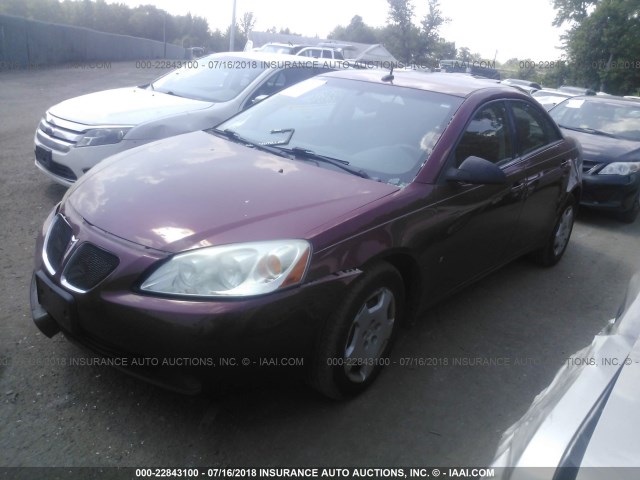 1G2ZF57B184287593 - 2008 PONTIAC G6 VALUE LEADER/BASE MAROON photo 2