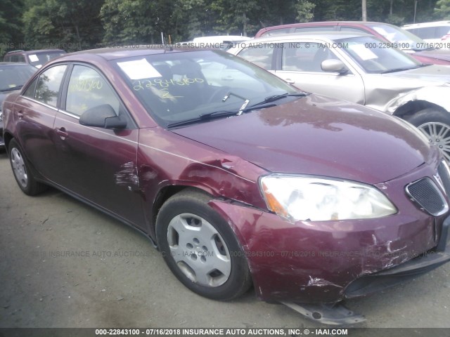 1G2ZF57B184287593 - 2008 PONTIAC G6 VALUE LEADER/BASE MAROON photo 6