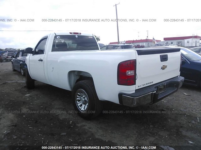 1GCPCPEX3AZ274374 - 2010 CHEVROLET SILVERADO C1500 WHITE photo 3