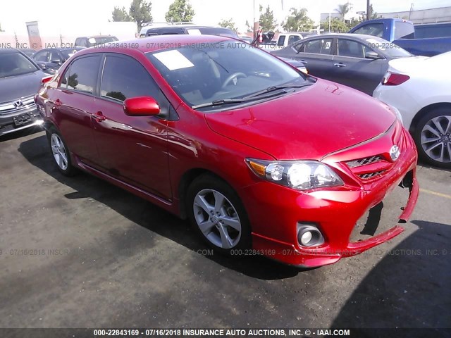5YFBU4EE4CP064612 - 2012 TOYOTA COROLLA S/LE RED photo 1
