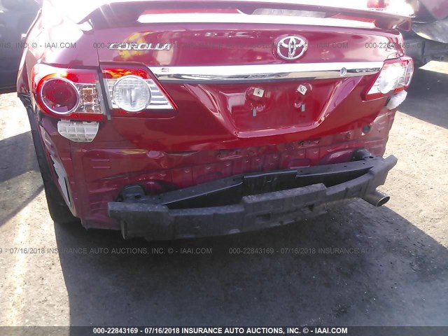 5YFBU4EE4CP064612 - 2012 TOYOTA COROLLA S/LE RED photo 6