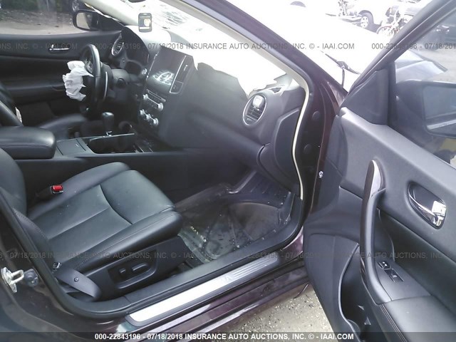 1N4AA5APXEC440829 - 2014 NISSAN MAXIMA S/SV BURGUNDY photo 5