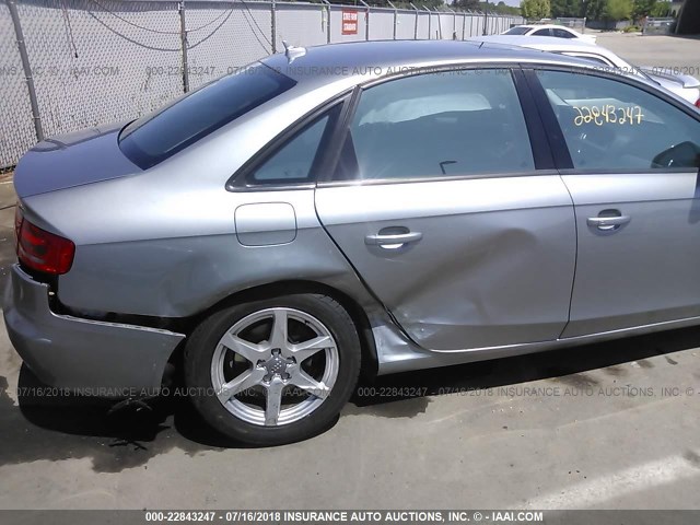 WAULF78K49A096620 - 2009 AUDI A4 2.0T QUATTRO SILVER photo 6