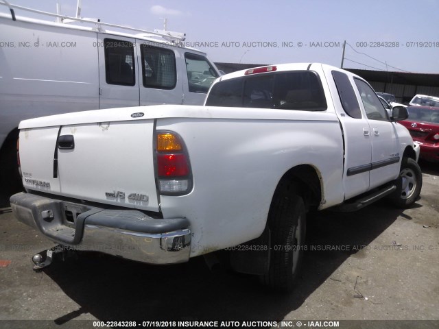5TBBT44104S449197 - 2004 TOYOTA TUNDRA ACCESS CAB SR5 WHITE photo 4