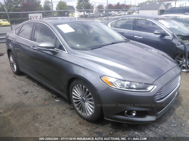 3FA6P0K94DR309483 - 2013 FORD FUSION TITANIUM GRAY photo 1