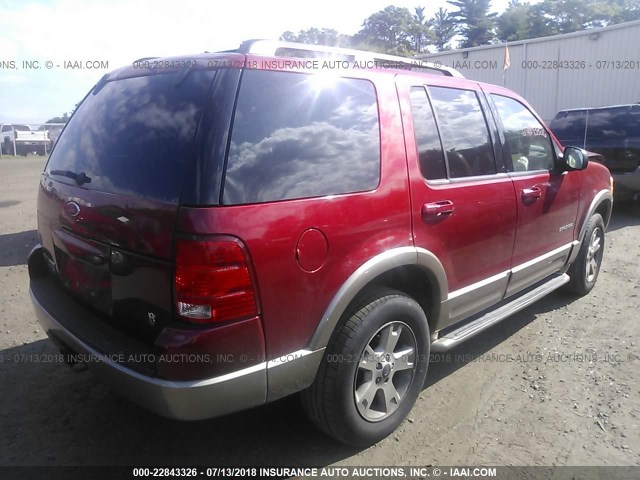 1FMDU74W24UA79985 - 2004 FORD EXPLORER EDDIE BAUER RED photo 4