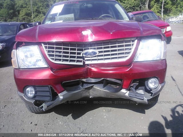 1FMDU74W24UA79985 - 2004 FORD EXPLORER EDDIE BAUER RED photo 6