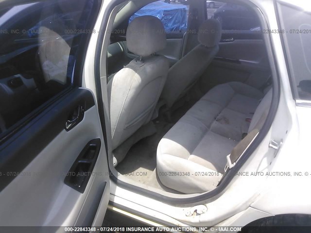 2G1WB55K369347342 - 2006 CHEVROLET IMPALA LS WHITE photo 8