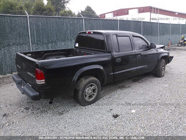 1D7HL38N94S737189 - 2004 DODGE DAKOTA QUAD SPORT BLACK photo 4