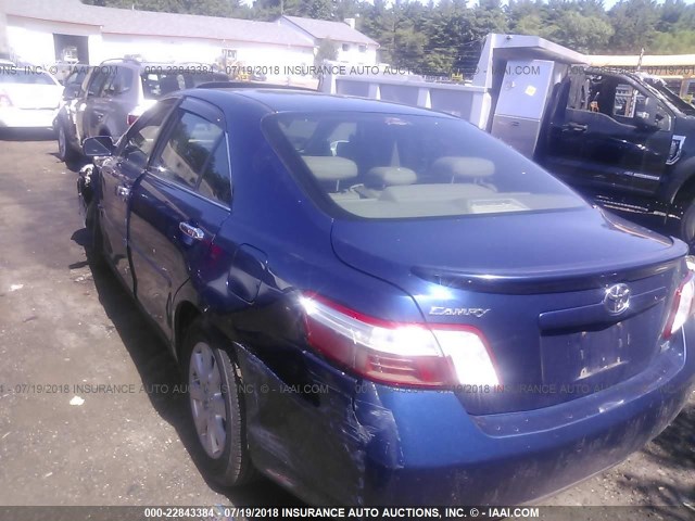 JTNBB46K973001185 - 2007 TOYOTA CAMRY NEW GENERAT HYBRID BLUE photo 3