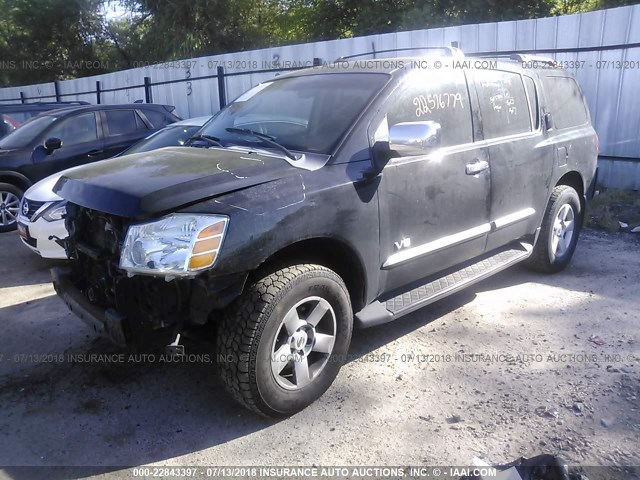 5N1AA08A17N714694 - 2007 NISSAN ARMADA SE/LE BLACK photo 2