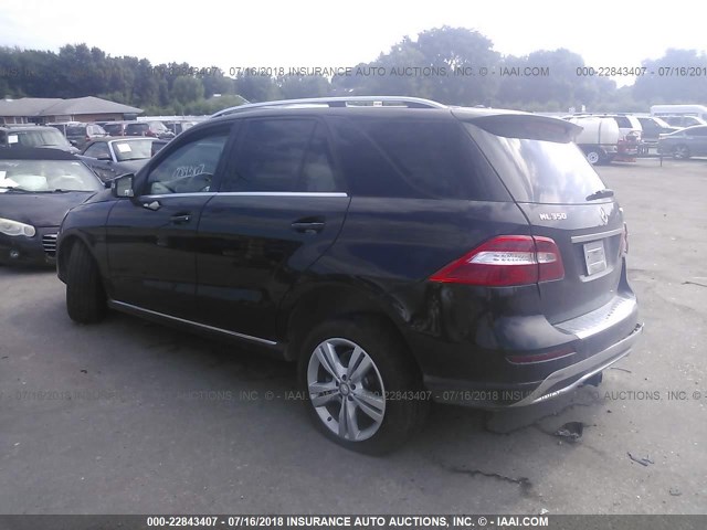 4JGDA5HB3DA202280 - 2013 MERCEDES-BENZ ML 350 4MATIC BLACK photo 3