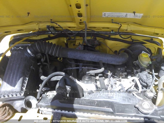 1J4FA49SX1P303728 - 2001 JEEP WRANGLER / TJ SPORT YELLOW photo 10