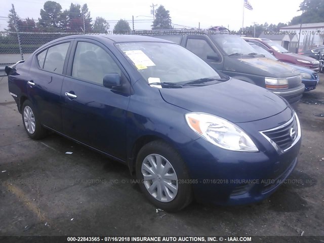 3N1CN7AP7CL826986 - 2012 NISSAN VERSA S/SV/SL Dark Blue photo 1