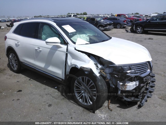 2LMPJ6LR3GBL38767 - 2016 LINCOLN MKX RESERVE WHITE photo 1