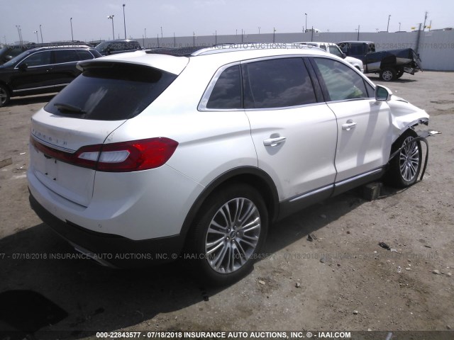 2LMPJ6LR3GBL38767 - 2016 LINCOLN MKX RESERVE WHITE photo 4